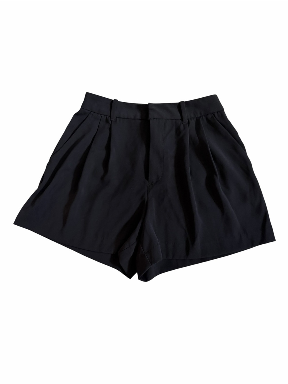 GAP Black High-Rise Pleated Women's Shorts
